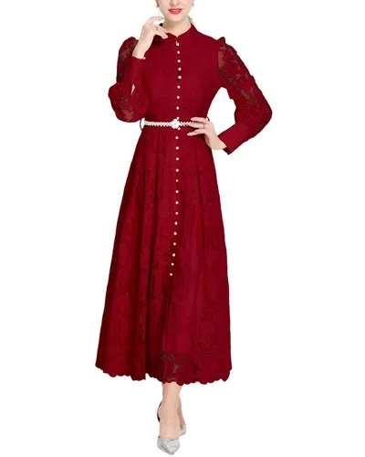 Mira Richi Midi Dress In Red