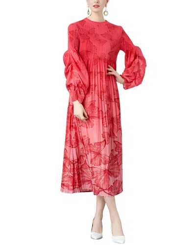 Mira Richi Midi Dress In Red