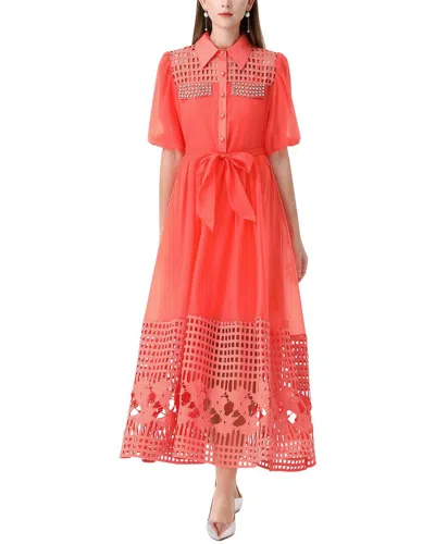 Mira Richi Midi Dress In Red