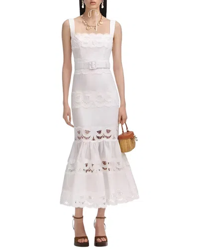 Mira Richi Midi Dress In White