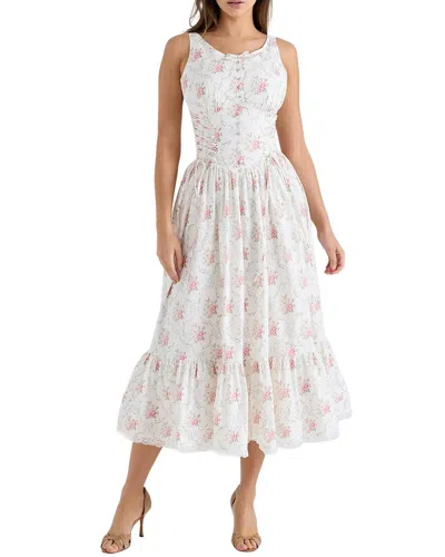 Mira Richi Midi Dress In White