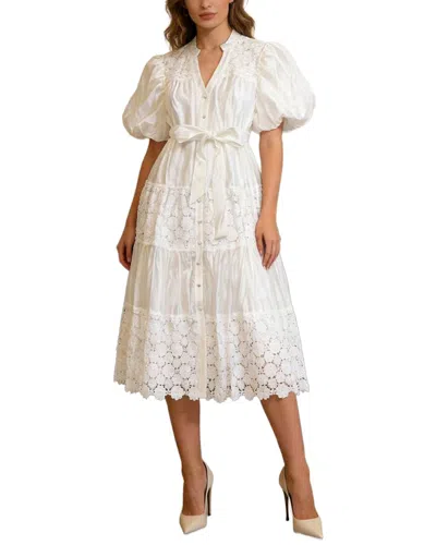 Mira Richi Midi Dress In White