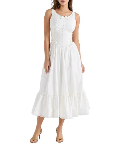 Mira Richi Midi Dress In White