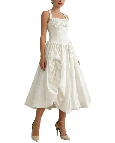 Mira Richi Midi Dress In White
