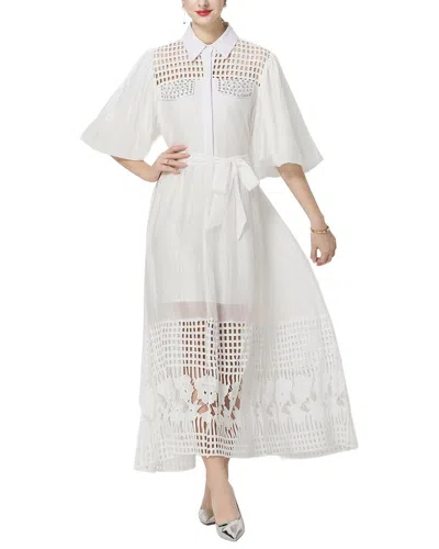 Mira Richi Midi Dress In White