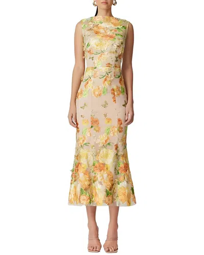 Mira Richi Midi Dress In Yellow
