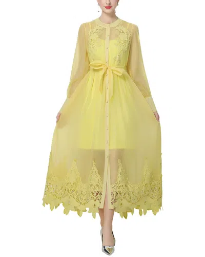 Mira Richi Midi Dress In Yellow