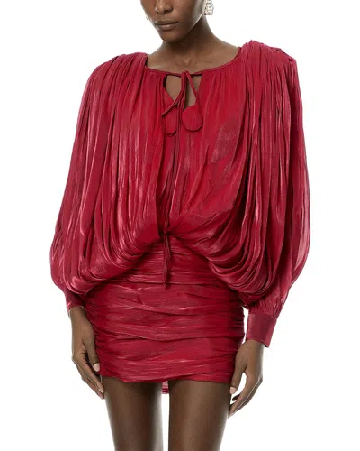 Mira Richi Mini Dress In Burgundy