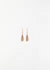 Mira Stella Chicory Petal Earrings With Diamonds In 18k Rose Gold