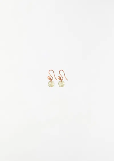 Mira Stella Citrine Facetted Sphere Earrings In Gold