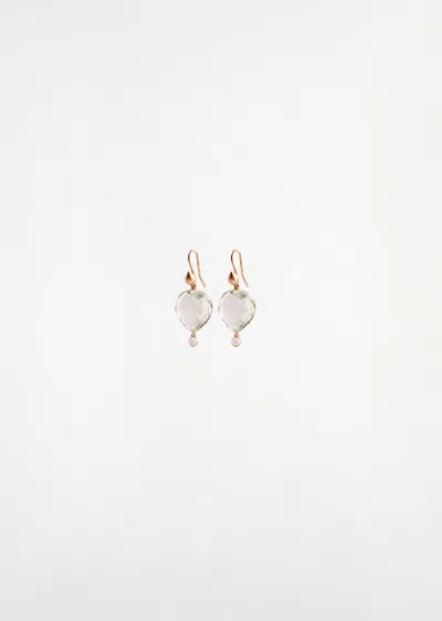 Mira Stella Prasioliate Diamond Earrings In Gold