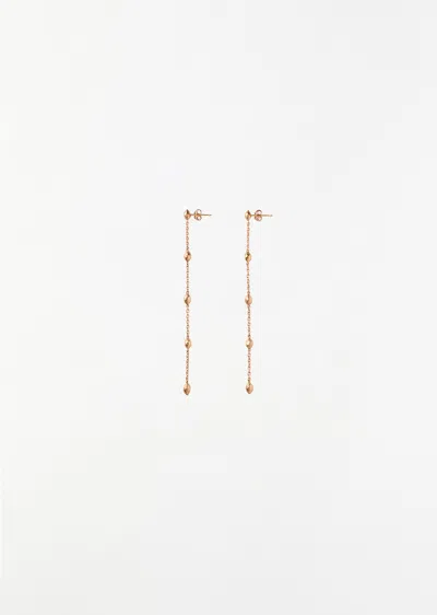 Mira Stella Sea Kale Seeds Drop Earrings In Gold