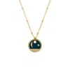 Mirabelle Jewellery Women's Blue Moon Star Enamel Medal In Gold