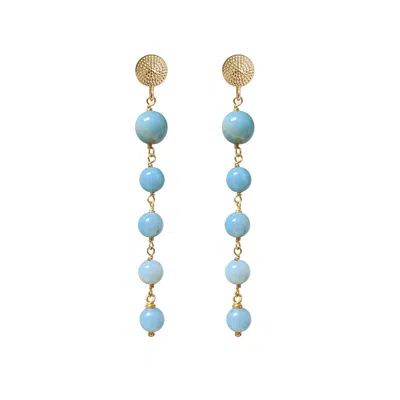 Mirabelle Jewellery Women's Blue Talia 5 Stone Amazonite Earrings