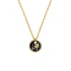 Mirabelle Jewellery Women's Gold / Blue Shooting Star Medal Enamel In Multi