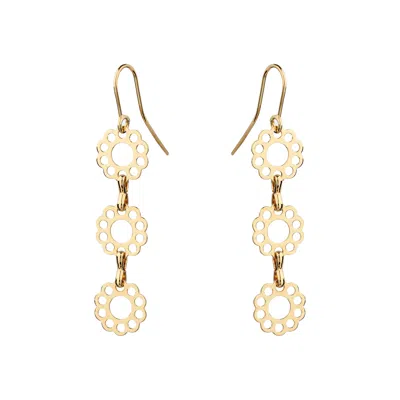 Mirabelle Jewellery Women's Gold Marguerite Chain Earrings