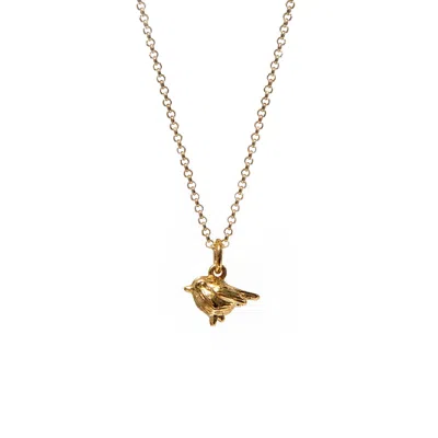 Mirabelle Jewellery Women's Gold Robin Charm On Baby Belcher Chain Short
