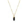 Mirabelle Jewellery Women's Mini Point Black Onyx Pendant In Gold