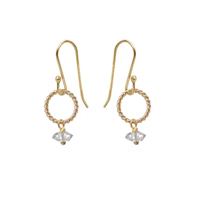 Mirabelle Jewellery Women's Neutrals Alexis Herkimer Diamond Earrings In Yellow