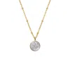 Mirabelle Jewellery Women's Neutrals Carved Rock Crystal Ball Pendant On Long Satellite Chain In Gold