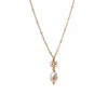 Mirabelle Jewellery Women's Pink / Purple / White Infinity Freshwater Pearl Pendant On Short Satellite Chain