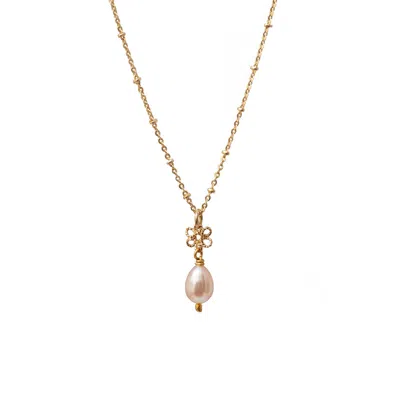 Mirabelle Jewellery Women's Pink / Purple / White Infinity Freshwater Pearl Pendant On Short Satellite Chain