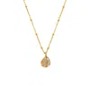 Mirabelle Jewellery Women's Pink Raw Rose Quartz In Cage Pendant In Gold