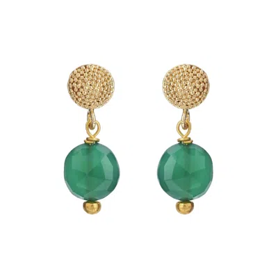 Mirabelle Jewellery Women's Talia Studs Green Onyx
