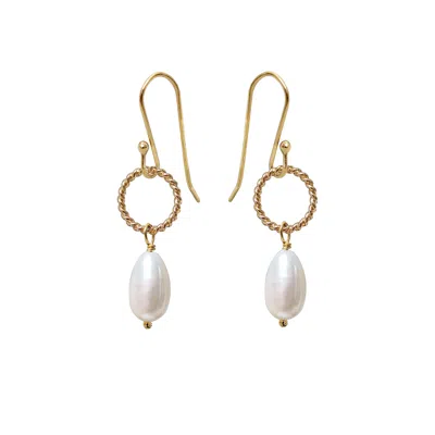 Mirabelle Jewellery Women's White Alexis Drop Pearl Earrings