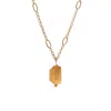 Mirabelle Jewellery Women's Yellow Ovala Chain With Warm Citrine In Gold