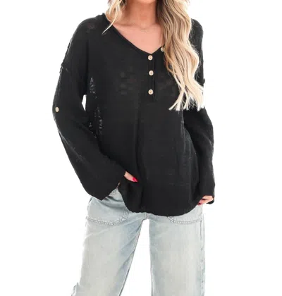 Miracle Believe It Lightweight Sweater In Black