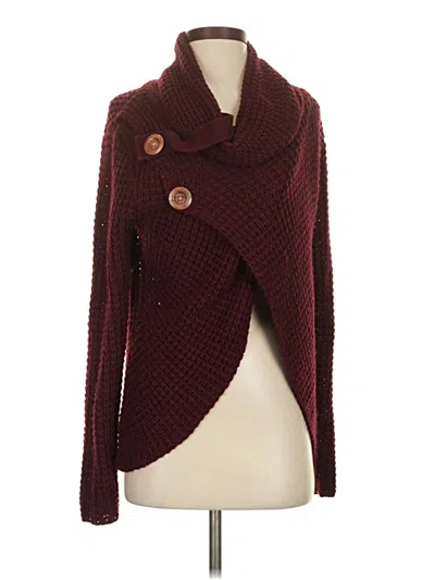 Pre-owned Miracle Cardigan Sweater In Burgundy