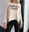 Miracle Champagne Please Sweater In Beige/black