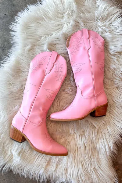 Miracle Miles Women's Adel Cowboy Boots In Pink
