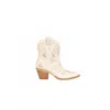 Miracle Miles Women's Corral Embroidered Booties In Beige In Sand