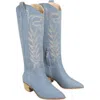 Miracle Miles Women's Inlay Boot In Denim In Multi