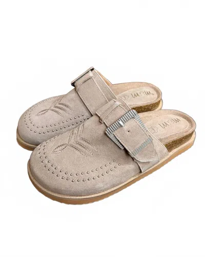 Miracle Miles Women's Josephine Slippers In Grey In Beige