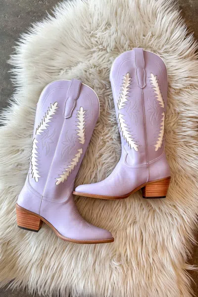 Miracle Miles Women's Western Style Jade Cowboy Boot In Lavender In Purple