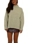 Miracle Mock Neck Sweater In Heather Grey In Grey