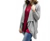 Miracle Open Front Pocket Cardigan In Grey In Gray