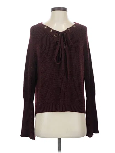 Pre-owned Miracle Pullover Sweater In Burgundy