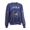 Miracles Manifester Women's Black Oversized Embroidered Scorpio Sign Sweatshirt In Black