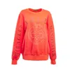 Miracles Manifester Women's Oversized Embroidered Aries Sign Sweatshirt In Red
