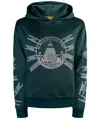 Miracles Manifester Women's God First Affirmation Hoodie With Rhinestone Design - Forest Green In Green