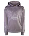 Miracles Manifester Women's Grey God First Affirmation Hoodie With Rhinestone Design - Truly Taupe In Grey