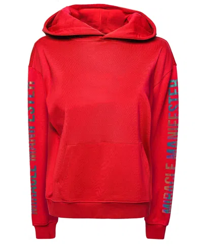Miracles Manifester Women's Money Tree Reflective Design Hoodie - Red