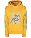 Miracles Manifester Women's Yellow / Orange Inspirational Affirmation Hoodie With Reflective Design - Yellow In Yellow/orange