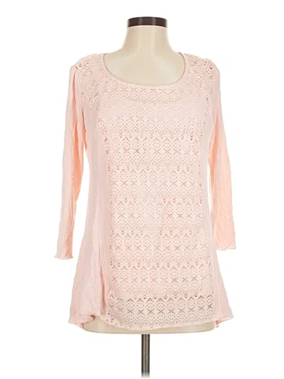 Pre-owned Miraclesuit 3/4 Sleeve Blouse In Pink
