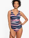 MIRACLESUIT Â® BLOCKBUSTER ONE PIECE - KNOTTY NICE - INK - 16 TALBOTS