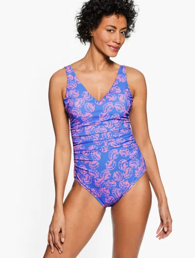 Miraclesuit Â® Blockbuster One Piece - Tossed Shells - Blue Sky - 10 Talbots